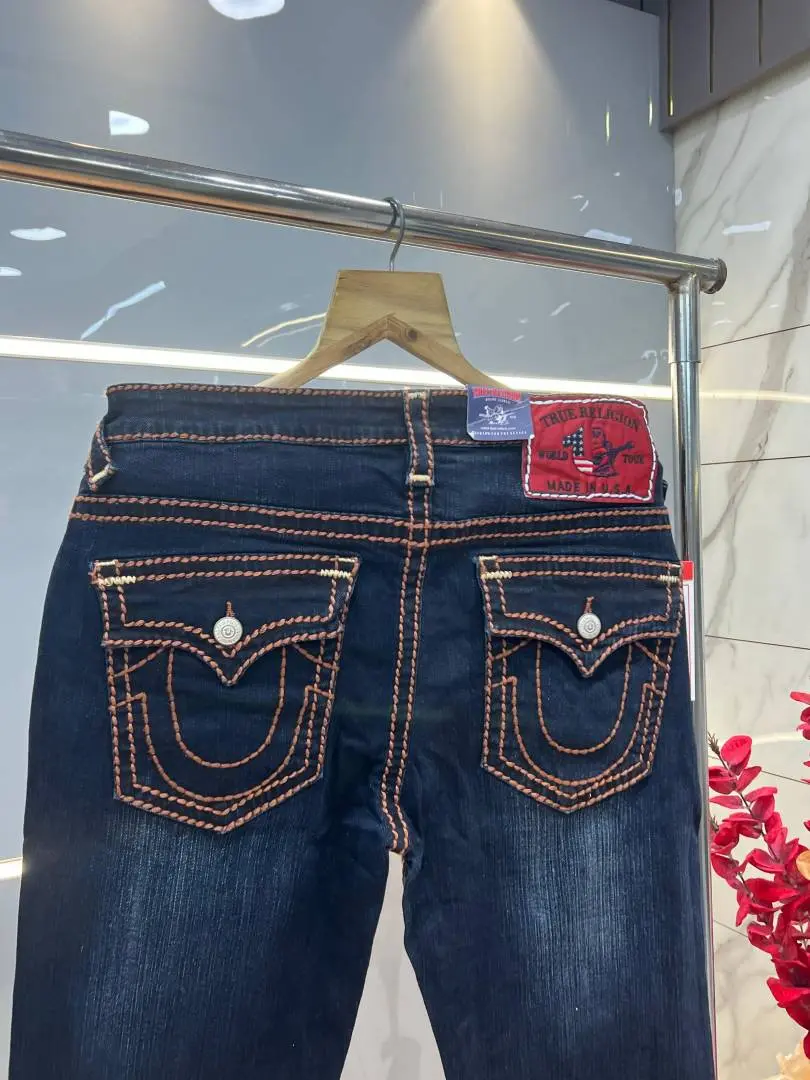 True Religio n Straight Fit Premium Imported Stretchable lycra fabric Denim with back flap pocket Design 1040 - Image 2