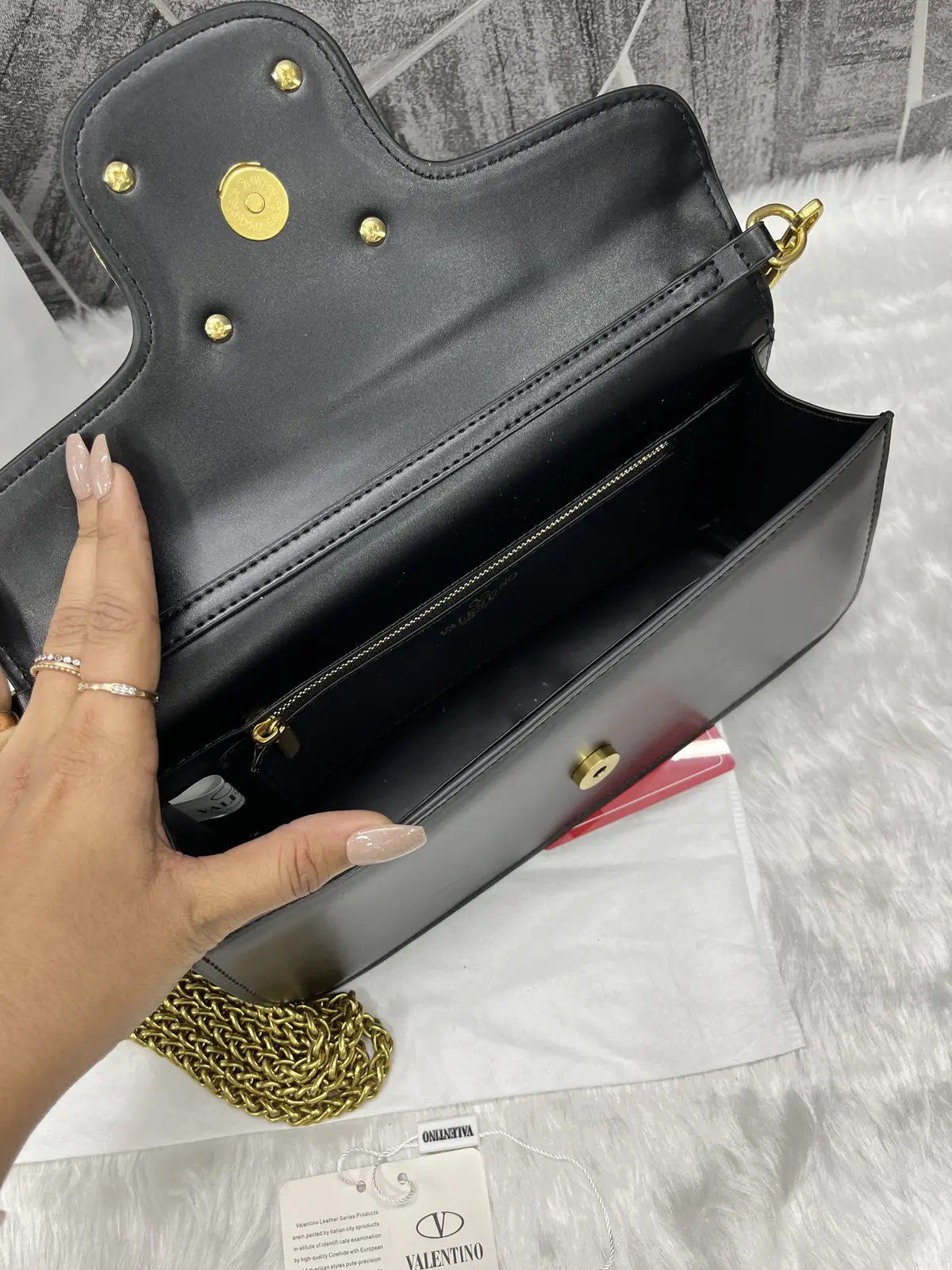 Valentino V Loco Black Large Shoulder Bag With OriginalBox - Image 6