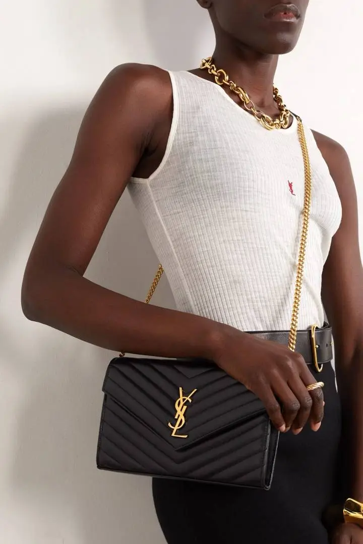 Ysl Envelope Flap Crossbody Bag With OriginalBox & Dust Cover - Image 2