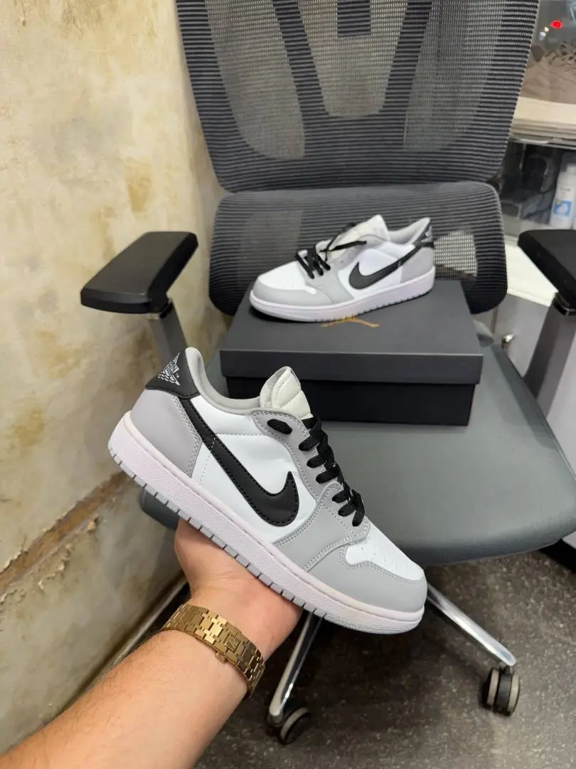 Nike Air Jordan 1 Low Barons Smoke Gray - Image 4