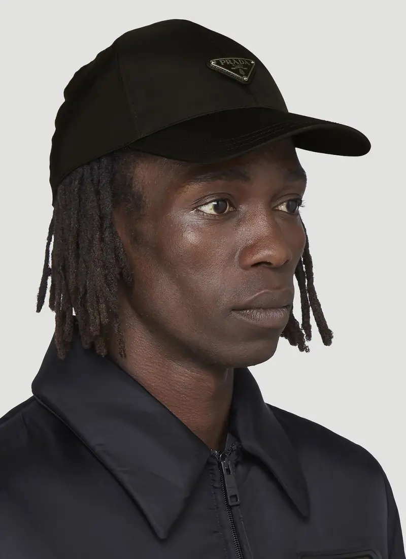 Prada Re Edition Nylon Black Front Logo Premium Unisex Cap (With Safety Box)