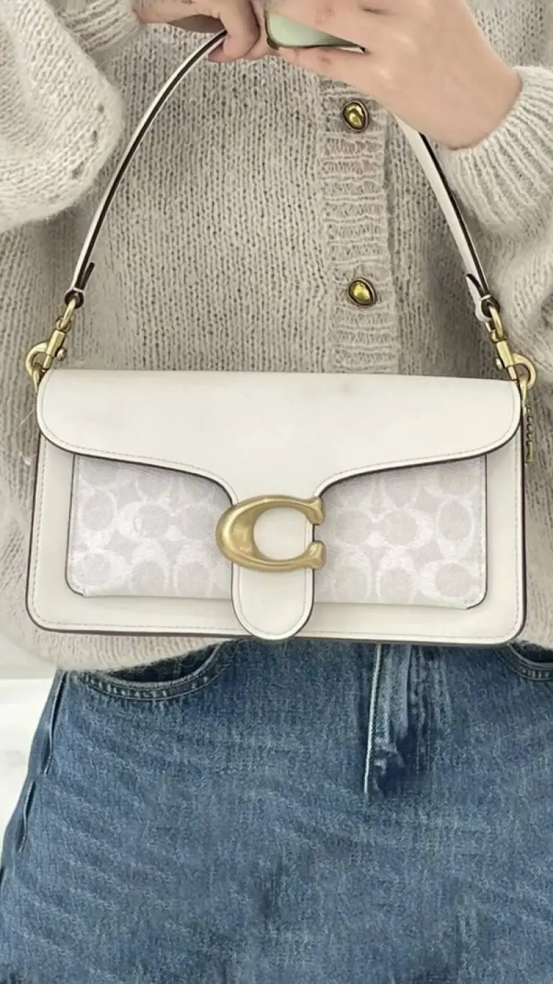 Coach Tabby 26 Shoulder Bag With OG Box & Dust Bag (Printed White-848) - Image 2