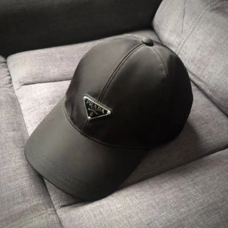 Prada Re Edition Nylon Black Front Logo Premium Unisex Cap (With Safety Box) - Image 2