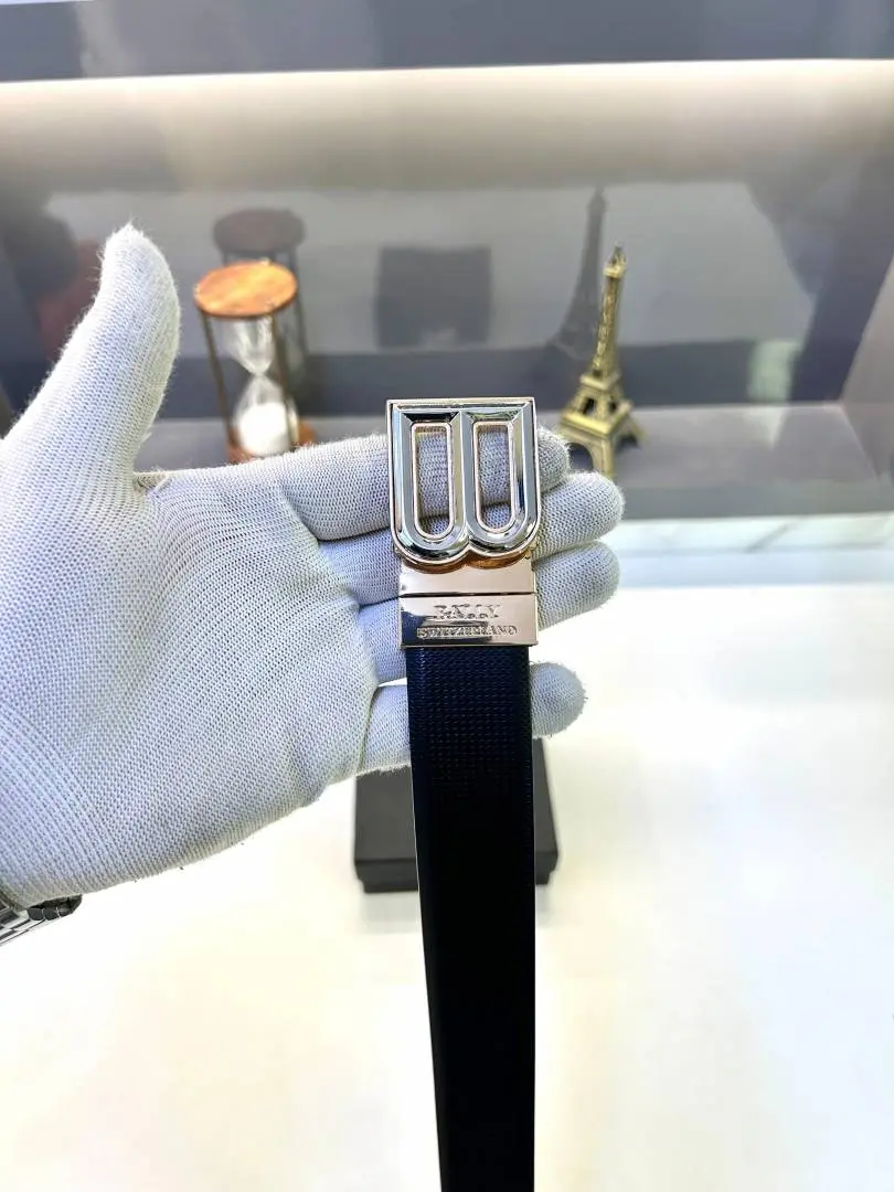 Bally Glossy Golden Reversible Belt Fa 653 - Image 3