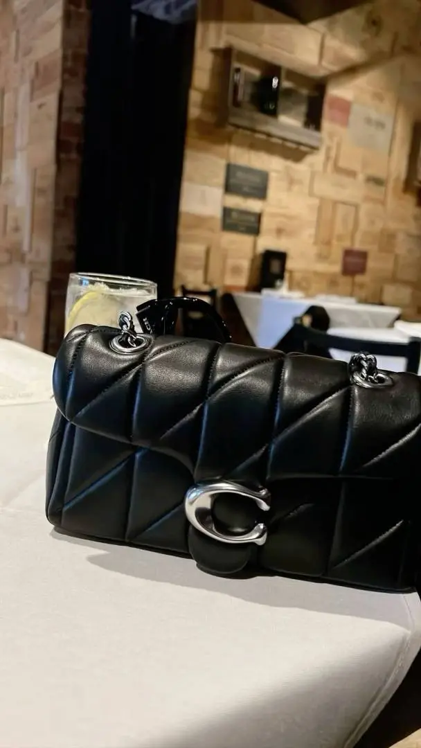 Coach Tabby 20 Quilted Black-Silver ShoulderBag With OriginalBox DustCover - Image 4