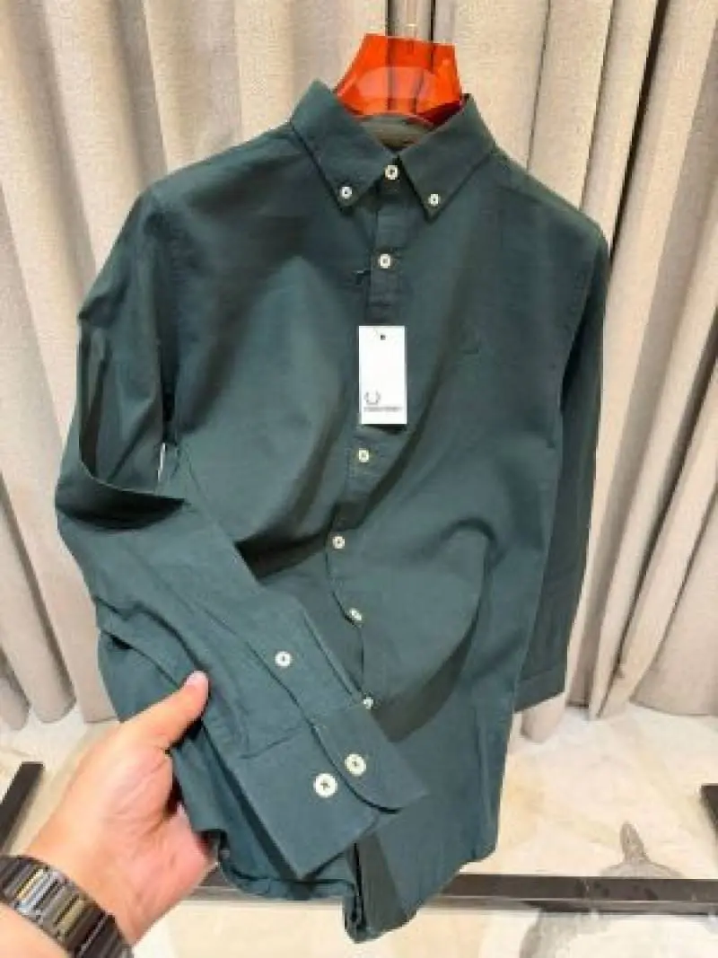 Fred peery imported shirt Dark Green - Image 3