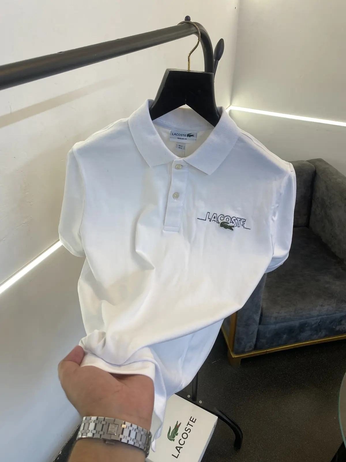 Lacoste imported box pack polo tshirt white sale - Image 2