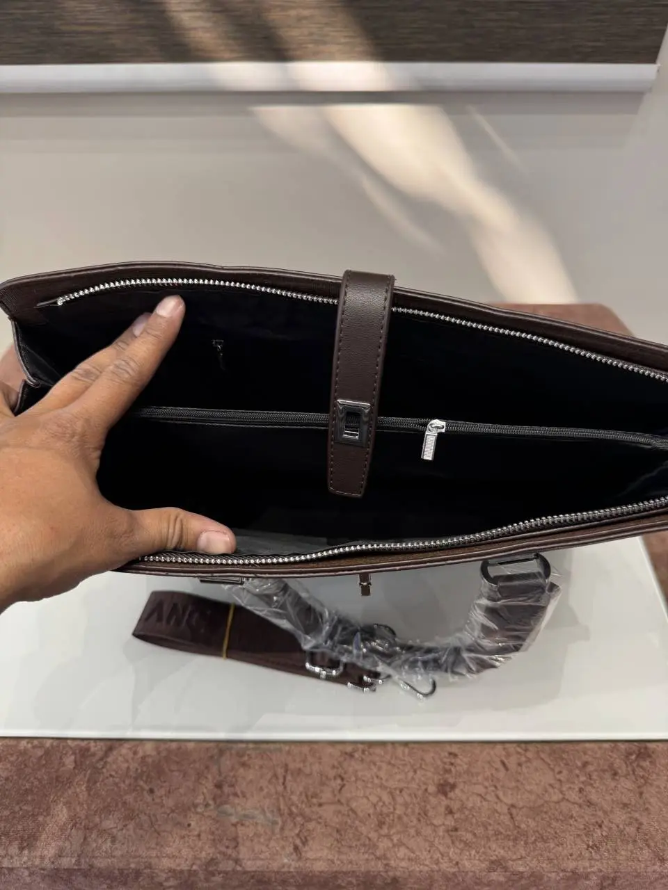 Mont Blanc Premium Laptop Bag X Office Bag M6135-5 Brown - Image 8