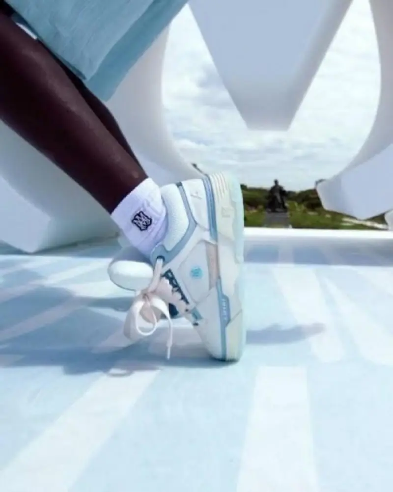 Amiri MA 1 Low Top White Blue - Image 2