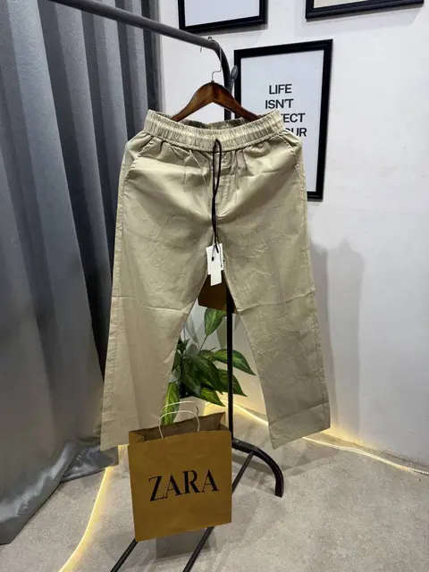 Zarra Summer imported linen trouser dark beige