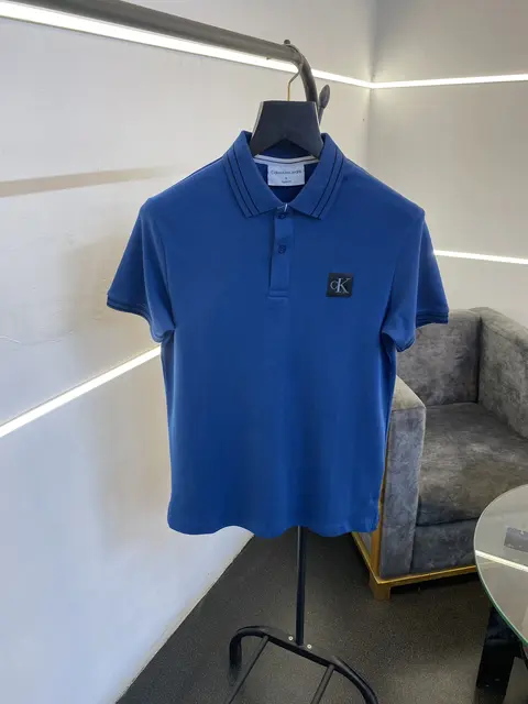 Calvin kline imported polo tshirt denim blue