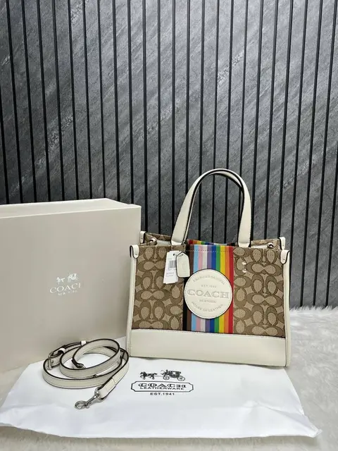 Coach Dempsey Medium Tote With OriginalBox DustCover