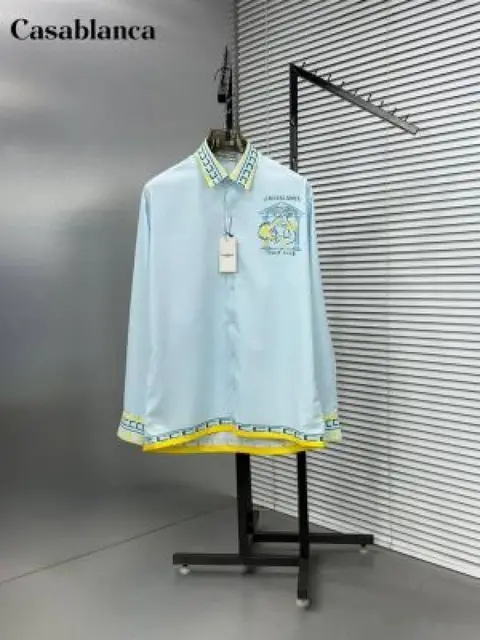 Casablanca Sky Blue Printed Shirt
