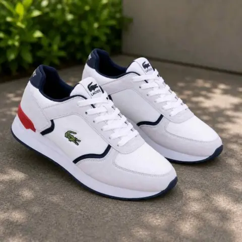 Lacosstte Partner Piste White Navy Blue and Red