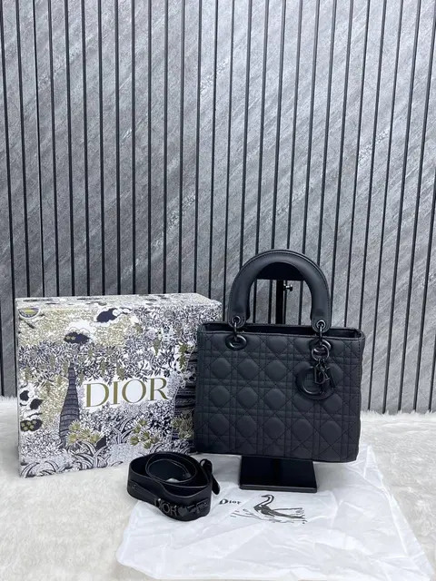 Dior 6099-1 Lady Matte Black Large Size With Original Box & DustCover