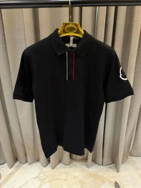No return Monclair imported Polo t-shirt Black