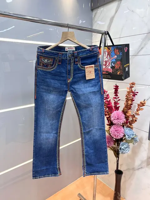 True Religio n Light Shade Premium Imported Stretchable Lycra Fabric Boot Cut Back Flap pocket Design Denim 3552