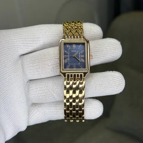 Fossil Square RoseGold Blue 116