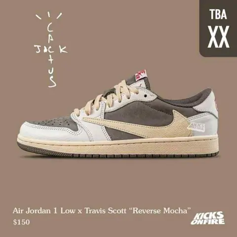 Air jorda.n retro 1 travis scott low reverse mocha