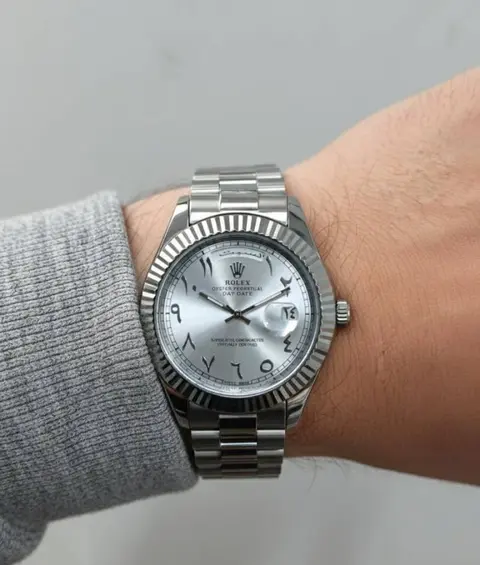 Rolex Oyster Perpetual Day Date Arabi Silver-Whitec