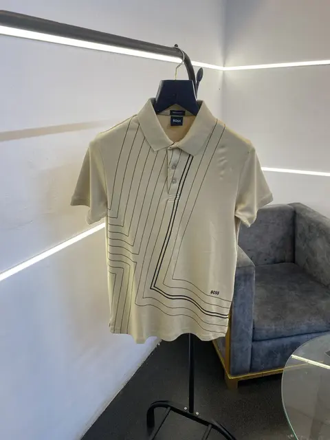 Hugo bos imported polo tshirt beige sale