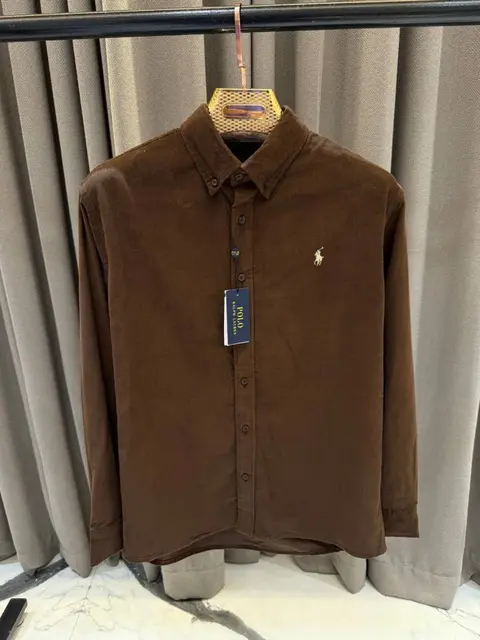 Ralph LAAUREN COUDROY SHIRTS CHOCLATE BROAN