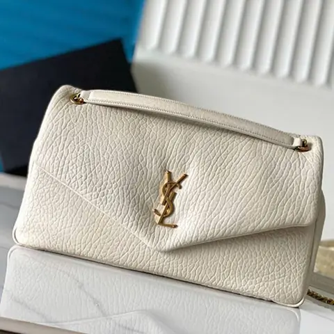 Ysl CB Calypso White Shoulder Bag With Original Box Dust Cover CarryBag Premium Packaging