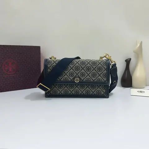 Tori Burch T Monogram Jacquard Highend ShoulderBag With OriginalPacking