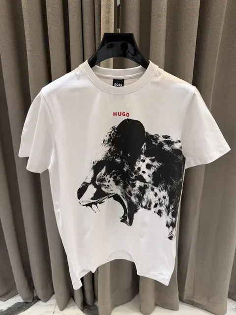 Boss Premium White tshirt Tiger