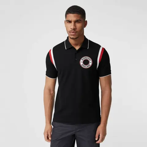 Burberry Chest Logo Polo T-shirt Black