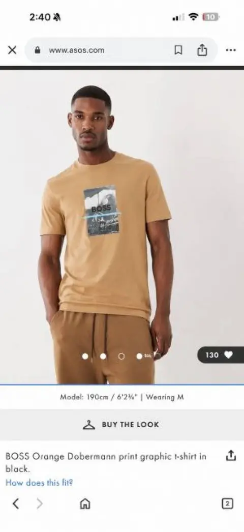 Boss Impoted round neck t-shirt beigh