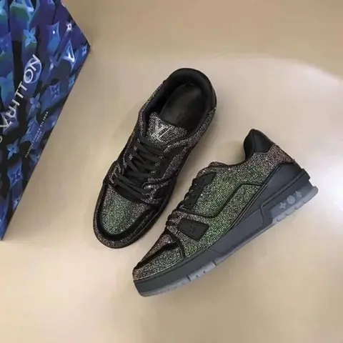 LV TRAINER GLITTER BLACK