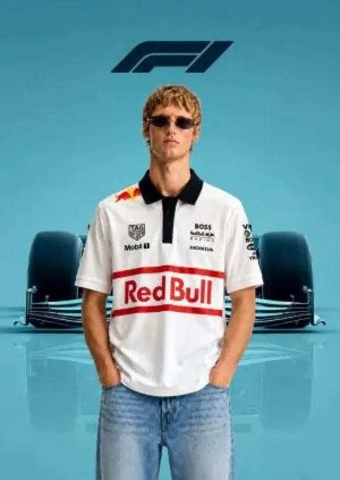 RED BULL EDITION BOSS IMPORTED STORE ARTICLE POLO T-SHIRTx