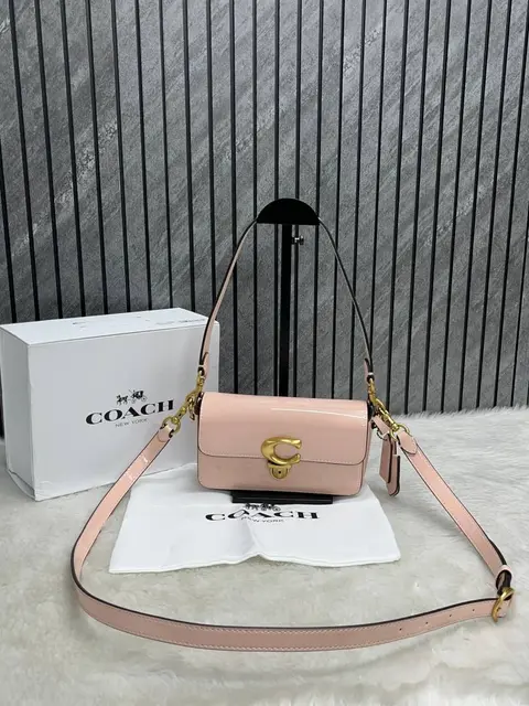 Coach Studio Baguette Patent-Pink Leather With OriginalBox DustCover Tags