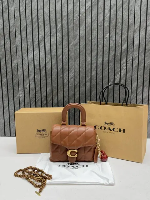 Coach 9922 Tabby Top Handle Bag With Cherry Charm Original Box DustCover & CarryBag