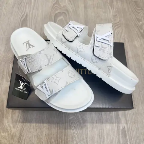 Louis Vuitton Venice Mule Premium White Slides