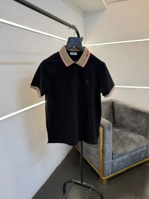 Burberry imported polo tshirt black