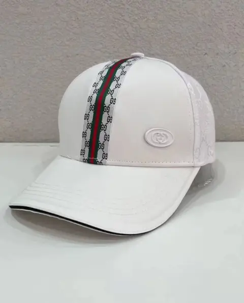 Gucci GG Front Logo Red And Green Stripes Premium Unisex Cap (With Safety Box)