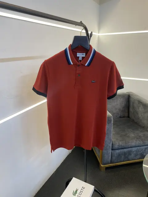Lacoste imported box pack polo tshirt rust sale