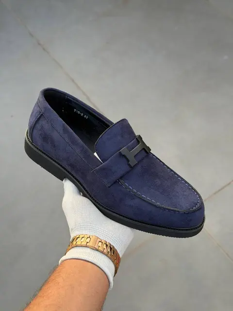 Herrme s Premium Suede Loafer Navy