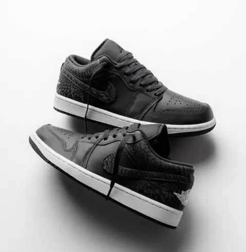 air jordan 1 low black elephant