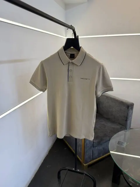 Hackett sports imported polo tshirt beige sale