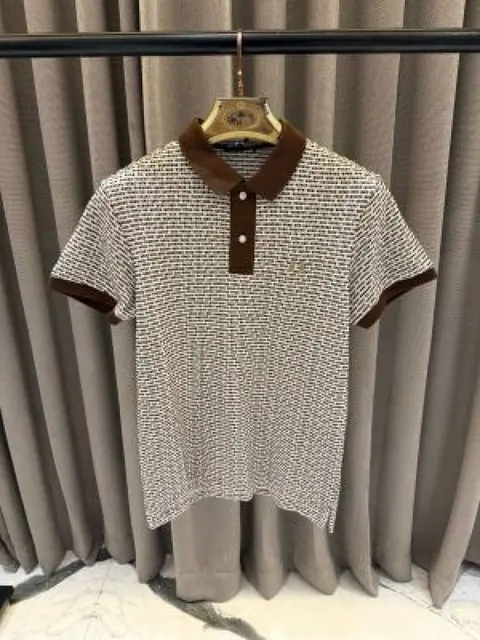 Fred Perry Chest Logo Polo T-shirt Brown