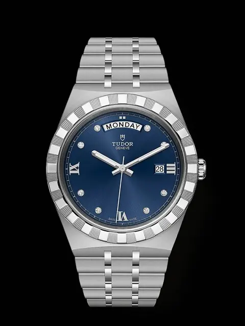 Tudor Royal Automatic silver blue dimond
