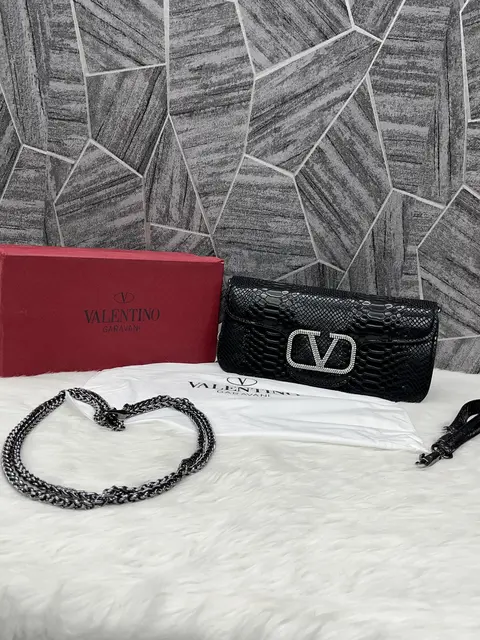 Valentino V Loco Croccskin Premium Black With OriginalBox