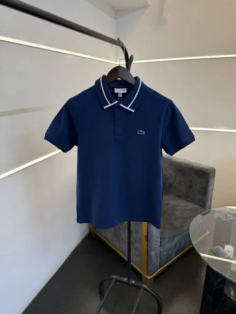 Lacoste imported polo tshirt denim blue