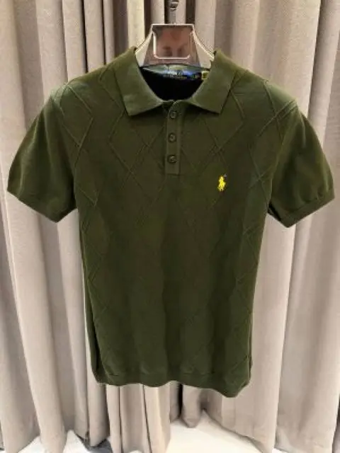 No return Ralf Lauren Chest Logo Polo T-shirt Olive Green
