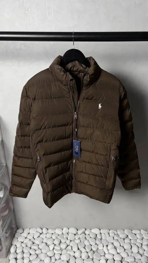 Ralph lauren RL Quilted Puffer Jacket Dark Brown 1016
