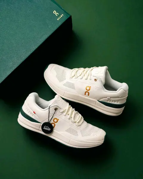 On Cloud The Roger Pro x BEAMS Ivory Evergreen