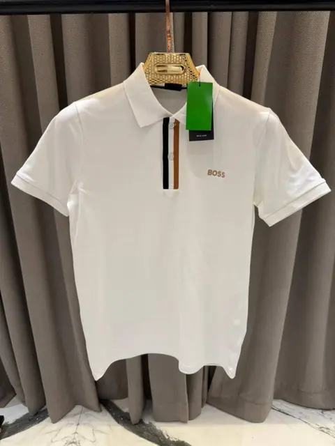 Boss Chest Logo Polo T-shirt White